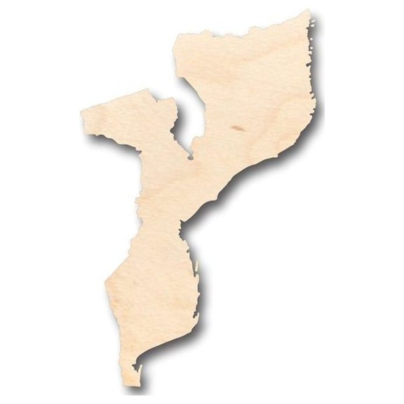 Unfinished Wood Mozambique Shape - Country - Craft - up to 46" DIY 12" / 1/4"