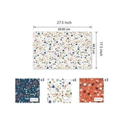 ANZON MORIES 9 Sheets Gift-Wrapping Paper , 3 Patterns, 27.5x17.5”, 3.35 Sq. Ft/Each, Unique Floral Design Soft Strong 80 GSM Kraft Paper Roll