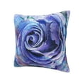 thumbnail image 2 of YFYANG Square Decorative Throw Pillow Case (Without Pillow Insert), Purple Watercolor Roses Bedroom Sofa Car Cushion Cover, 22"x22", 2 of 9