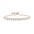 thumbnail image 4 of Amy and Annette Adjustable 14k Rose Gold Adjustable Tennis Bracelet with crystals from Swarovski in 14K Rose Gold Plating, 4 of 4