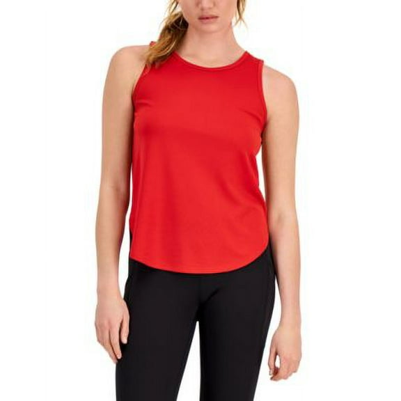 MSRP $20 Id Ideology Women's Birdseye Mesh Tank Top Licorice Red Size Medium