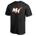 thumbnail image 2 of Men's Black Miami Heat Alternate Logo T-Shirt, 2 of 3