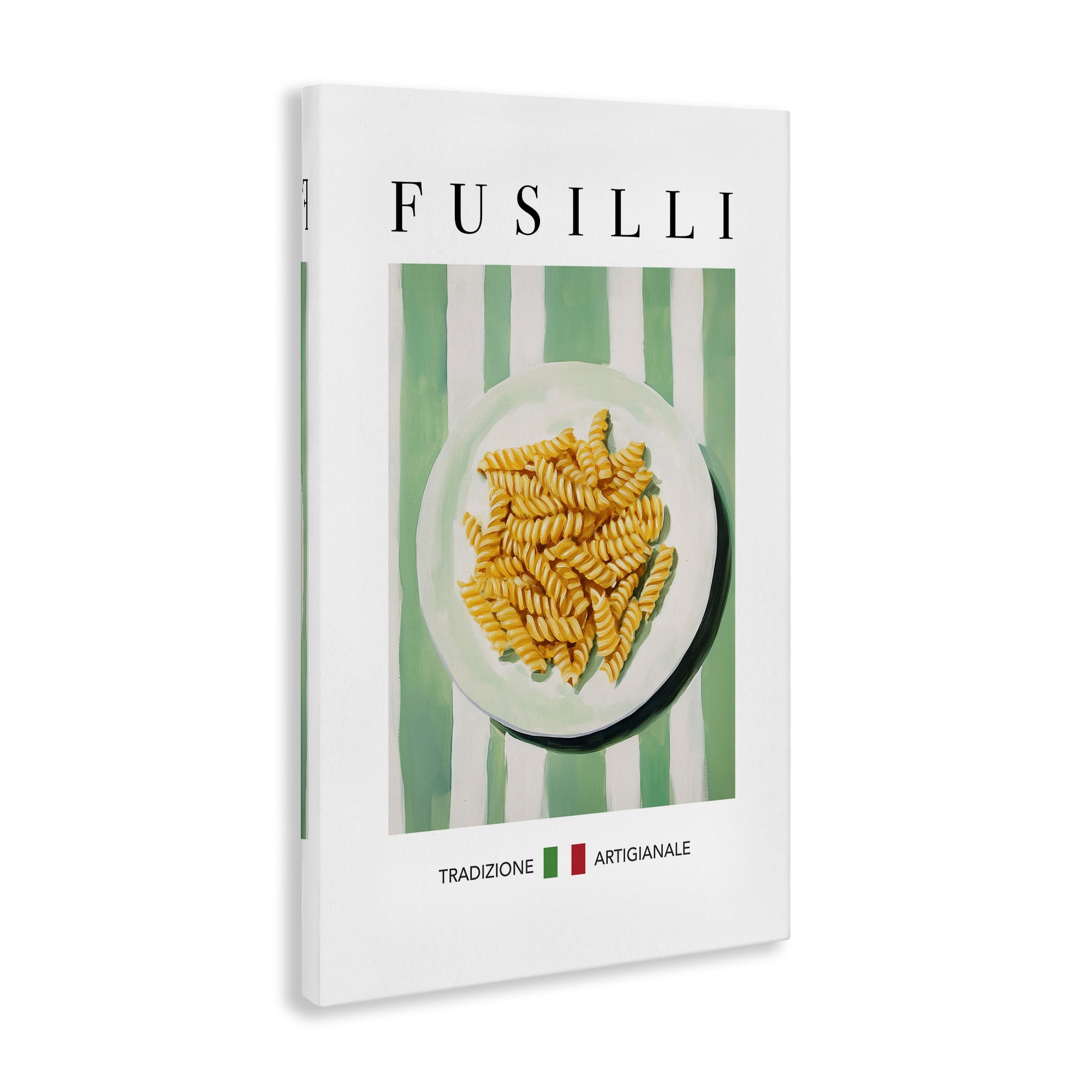 Stupell Industries Traditional Fusilli Pasta Food & Beverage Painting Wrapped Canvas Canvas Art Print Wall Art, 30 x 45