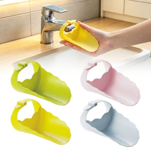 DUOYOU Faucet Extender For Toddlers Adjustable Silicone Sink Extender For Kids Bathroom Sink Water Spout Extension Hand Wash Helper Tool Set