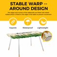 thumbnail image 4 of Green Christmas Table Cloths for 8 Foot Rectangle Tables, Xmas Tree Snowflake Stars Winter Rustic Patio Waterproof Elastic Fitted Tablecloths, Washable Rectangular Table Cover for Camping, 4 of 8
