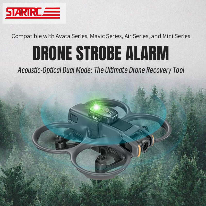 Drone Alarm Buzzer LED Flight Strobe Lights FOR DJI MINI 5 PRO/ Neo 2 / AIR 3S/ AVATA 2 / Mavic 4 Pro, High-decibel alarm & High-Brightness LED Beads