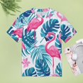 thumbnail image 4 of Flamingo Pattern T Shirts Basic T-Shirt Short Sleeve Ladies Tee Shirt Summer Graphic Clothing, 4 of 6