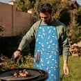 thumbnail image 4 of Blue Cartoon Unicorn Gift Balloon Cloud Apron-Garden Aprons for Women with Pockets-Cotton Linen Waterproof Kitchen Cooking Gardening Aprons Adjustable for Kitchen,Cooking,BBQ and Salon 33x27 Inch, 4 of 7
