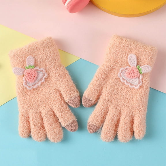 Tittly Winter Gloves Gloves for Women Kid's Winter Gloves Children Stretchy Warm Gloves Boys Or Girls Knit Gloves Cotton Gloves Warm Gloves A One Size