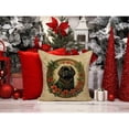 thumbnail image 2 of Newfoundland Christmas Flowers Throw Pillow 18 in x 18 in, 2 of 5