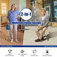 thumbnail image 5 of Spaco Lightweight Adjustable Folding Cane Seat with Light-Blue, Walkers for Seniors with Seat, 5 of 9