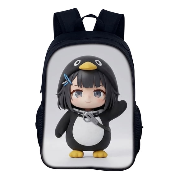 Gugugaga Penguin Backpack for Women Men, Waterproof Lightweight School Bag with Cute Penguin Print, Travel Laptop Backpack Daily Use, Christmas Gift