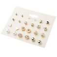 thumbnail image 4 of 12 Pair Crystal Stud Ears Set Fashion Cute Heat Triangle Ear Ear Studs, 4 of 8
