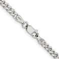 thumbnail image 3 of Diamond2Deal 925 Sterling Silver 3.5mm Curb Chain Necklace for Women 22", 3 of 6