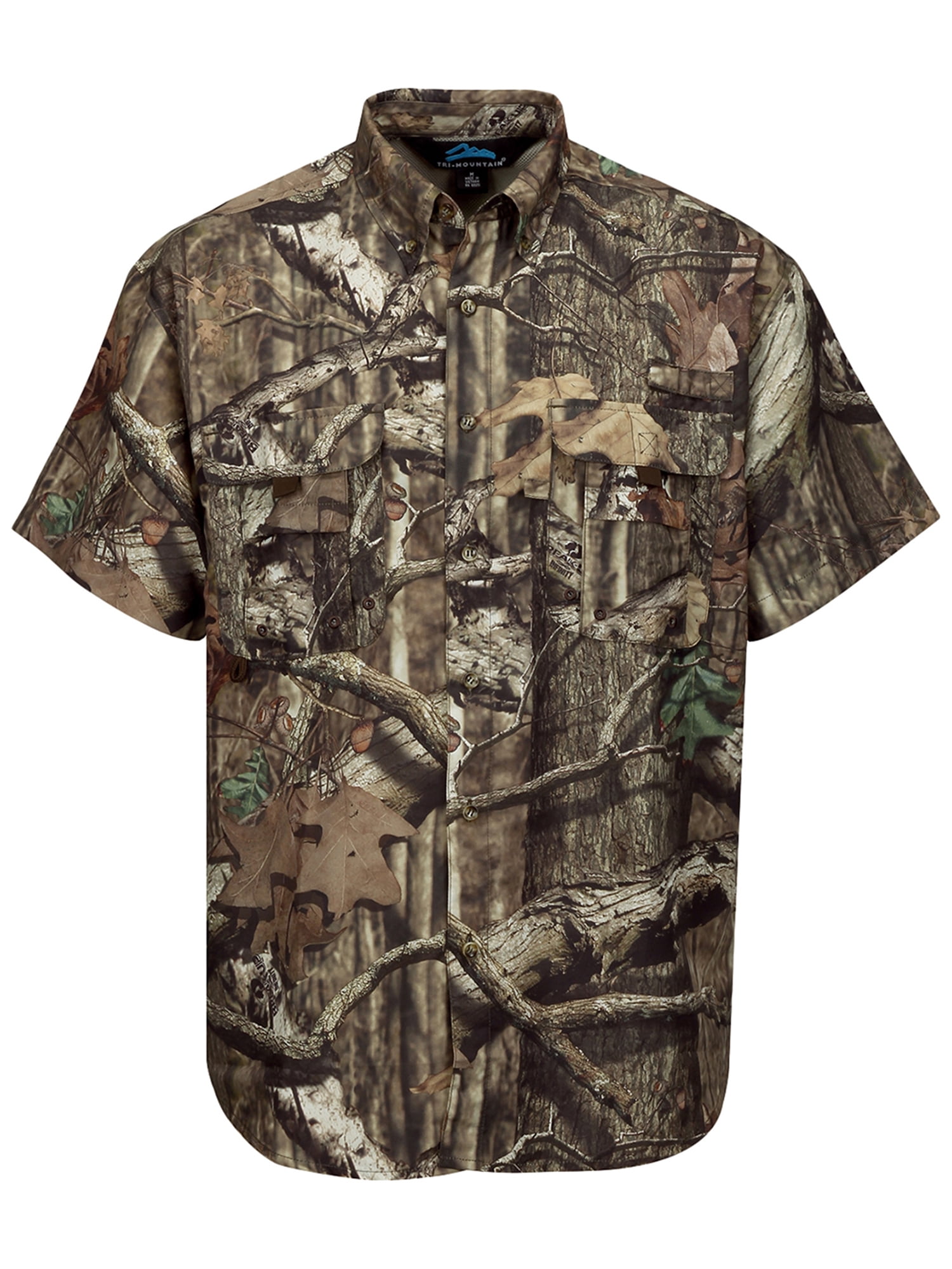 Button Down Collar Camo Pocket Shirt 