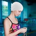 thumbnail image 4 of HINTRMENT Swimming Cap for Men and Women Waterproof 1Pcs 9.4X6.8X0.1in, 4 of 8