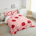 thumbnail image 3 of Castle Fairy Kawaii Ladybug Twin Comforter Sets,Kawaii Floral Daisy Bedding Set, 3 of 8