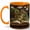 Orange, variant on Magical Storybook Coffee Mug, Fantasy Village on Open Book Design, 11 oz Ceramic Cup