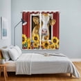 thumbnail image 3 of Cows Sunflowers Kitchen Curtains Window Panels, Spring Floral Bees Farmhouse Barn Insulated Window Treatment Curtain, Grommet Curtains for Bedroom/Living Room/Bathroom, 2 Piece 42"Wx63"L, 3 of 8