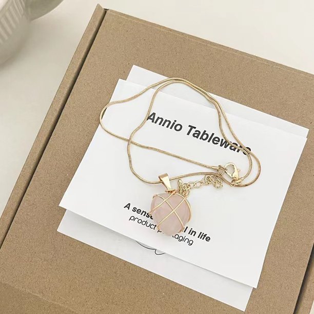 Collar De Corazón Blanco Rosa Princesas Castillo Para Mujer Niñas Moda Cuarzo Collares Joyería Accesorios