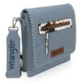 thumbnail image 5 of Wrangler Crossbody Bags for Women Vintage Hand Woven Shoulder Purse, Cow Print-Blue, 5 of 7
