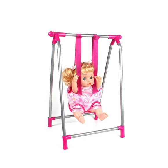 Doll Stroller Toy  Baby Doll Accessories  Baby Doll Nursery Stroller Dining Chair Rocking Chair Swing for Dolls  Foldable & Lightweight Kids Baby Stroller Toy（Not include doll）