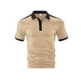 thumbnail image 5 of Domuza Mens Polo Shirts Short Sleeve Moisture Wicking Golf Athletic Collared Shirt Tennis T-Shirt Summer Work Tops Khaki 3XL, 5 of 5