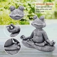 thumbnail image 4 of Estatua de perro de meditación Buda Tranquilidad y paz, perfecta para tu jardín de hadas., 4 of 5