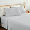 thumbnail image 2 of Kingrest 100% Cotton King Sheet Set - 4 Piece Lightweight & Cooling Bed Sheets, 16 Inch Deep Pocket, Breathable Percale Bedding, Soft & Durable Luxury Sheets (Coastal Blue), 2 of 9
