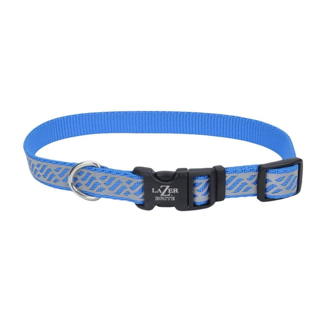 Collar para perro Coastal Lazer Brite reflectante ajustable 5/8 x 30-46 cm