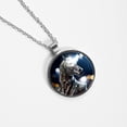 thumbnail image 4 of Horse Women's Glass Design Circular Pendant Necklace - Sparkle and Shine with this Elegant Necklace, 4 of 5