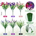thumbnail image 6 of Scidweet Artificial Fake Flowers Outdoor, 18 Bundles Faux Flowers Plastic Lavender Plants Spring Summer Outside Home Porch Garden Window Box Decor, 6 of 6