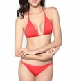 thumbnail image 3 of 1 Set Swimwear Set Solid Color Simple Backless Halter Neck Summer Bathing Suit for Beach, 3 of 7