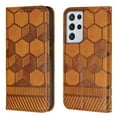 thumbnail image 5 of Nalacover For Samsung Galaxy S21 Ultra Wallet Case,Magnetic Embossed Soccer Ball Pattern PU Leather Flip Kickstand Cash Card Slots Shockproof with Detachable Wrist Strap Cover.Khaki, 5 of 6