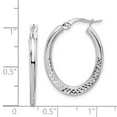 thumbnail image 7 of 14K White Gold Plated Wire & Clutch Hoop Earrings, 7 of 7