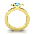 thumbnail image 4 of 2.35 Carat Oval Cut Blue Topaz & Blue Sapphire Gemstone Stylish Ring for Birthday Present Solid 18K Yellow Gold Size 11 by Diamond-Capitals, 4 of 8