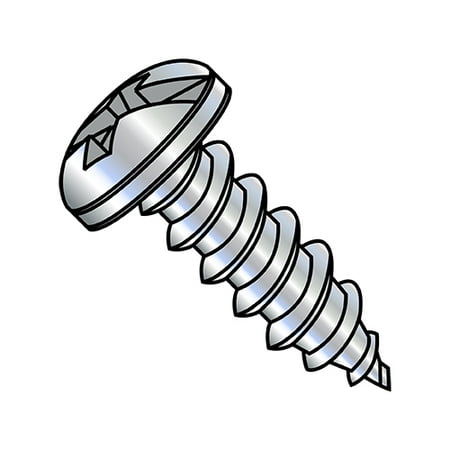 

8-18X1/2 Combination Pan Head Self Tapping Screw Type A B Fully Threaded Zinc (Pack Qty 10 000) BC-0808ABCP