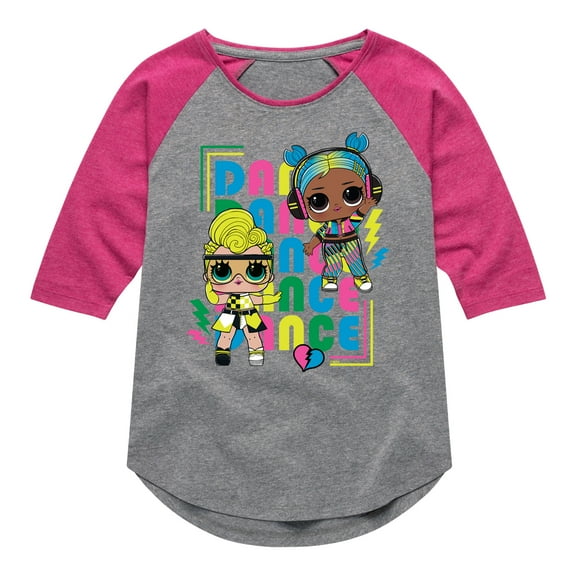 LOL Surprise! Dolls - Dance Queens - Toddler & Youth Girls Raglan Graphic T-Shirt