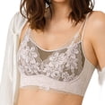 thumbnail image 4 of Xdegoge Lace Bras for Women Elegant No Underwire Seamless Spaghetti Straps Full Coverage Bralette Scalloped Lounge Fashion Smooth Everyday Bra, 4 of 6