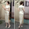 thumbnail image 5 of Traditional Plum Blossom Women Chinese Long Cheongsam Bridesmaid Evening Dress, 5 of 7