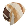 thumbnail image 3 of Adult Knitted Cap 11 X 10.6 In Two-Layer Design Breathable Light Dry And Easy Care Covering All Antiskid Anti-Wrinkle Tan Geometric Lines_4, 3 of 8