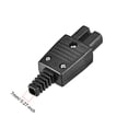 thumbnail image 2 of Conector de adaptador de socket IEC320 C15 hembra de 10A AC 110-250V 3 terminales montaje en panel 2 Pcs, 2 of 3