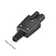thumbnail image 2 of Conector de adaptador de socket IEC320 C15 hembra de 10A AC 110-250V 3 terminales montaje en panel 2 Pcs, 2 of 3