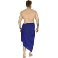 thumbnail image 2 of HAPPY BAY Men's Pareo Standard Swimsuits Sarong Full Beach Wrap One Size Mary Blue-M34 Summer Vacation Party, 2 of 4