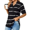thumbnail image 5 of Aloohaidyvio Tops for Women,Womens Fashion T-Shirt Short Sleeves Puff Sleeve Blouse V-Neck Casual Tops, 5 of 6