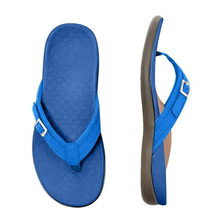 

Stamzod Summer Savings Clearance Fashion Women s Casual Shoes Breathable Sandals Beach Flip-flops Blue 35