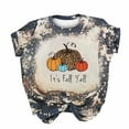 thumbnail image 1 of Tops Para Mujer Elegante Blusa Casual Camisas Manga Corta Corbata Digital Impresión Cuello Redondo Camiseta Suelta Odeerbi  ODB169750, 1 of 5