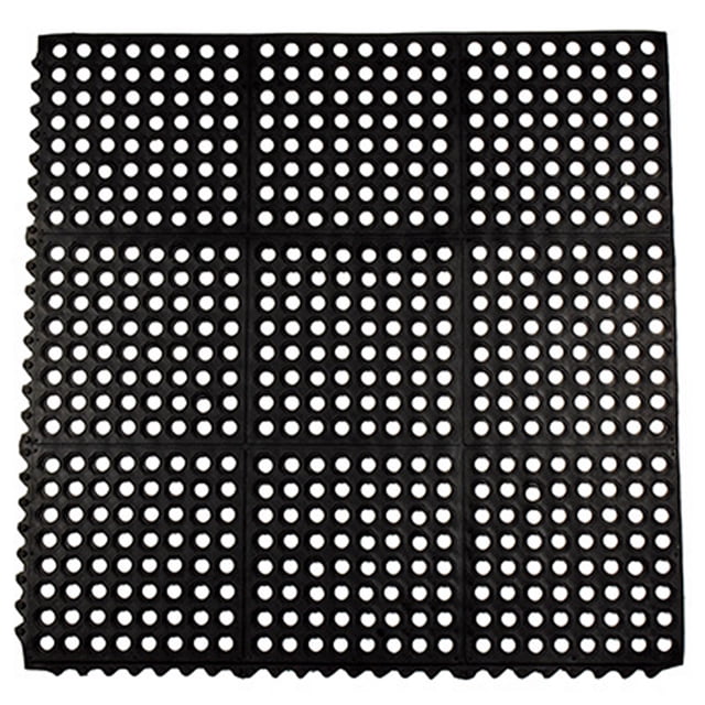 tapete de pasillo de hule 60 cm x 1 m negro