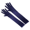thumbnail image 3 of Yuanlong Women Gloves Elegant Solid Color Satin Arm Length Five Fingers Gloves For Wedding Evening Gown Party Opera Gloves, 3 of 3