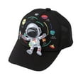 thumbnail image 4 of Spring Summer Adjustable Planet Print Cartoon Astronaut Baby Baseball Cap Sun Hat Kids Baseball Caps Children Peaked Hats PINK HALF MESH FABRIC, 4 of 8
